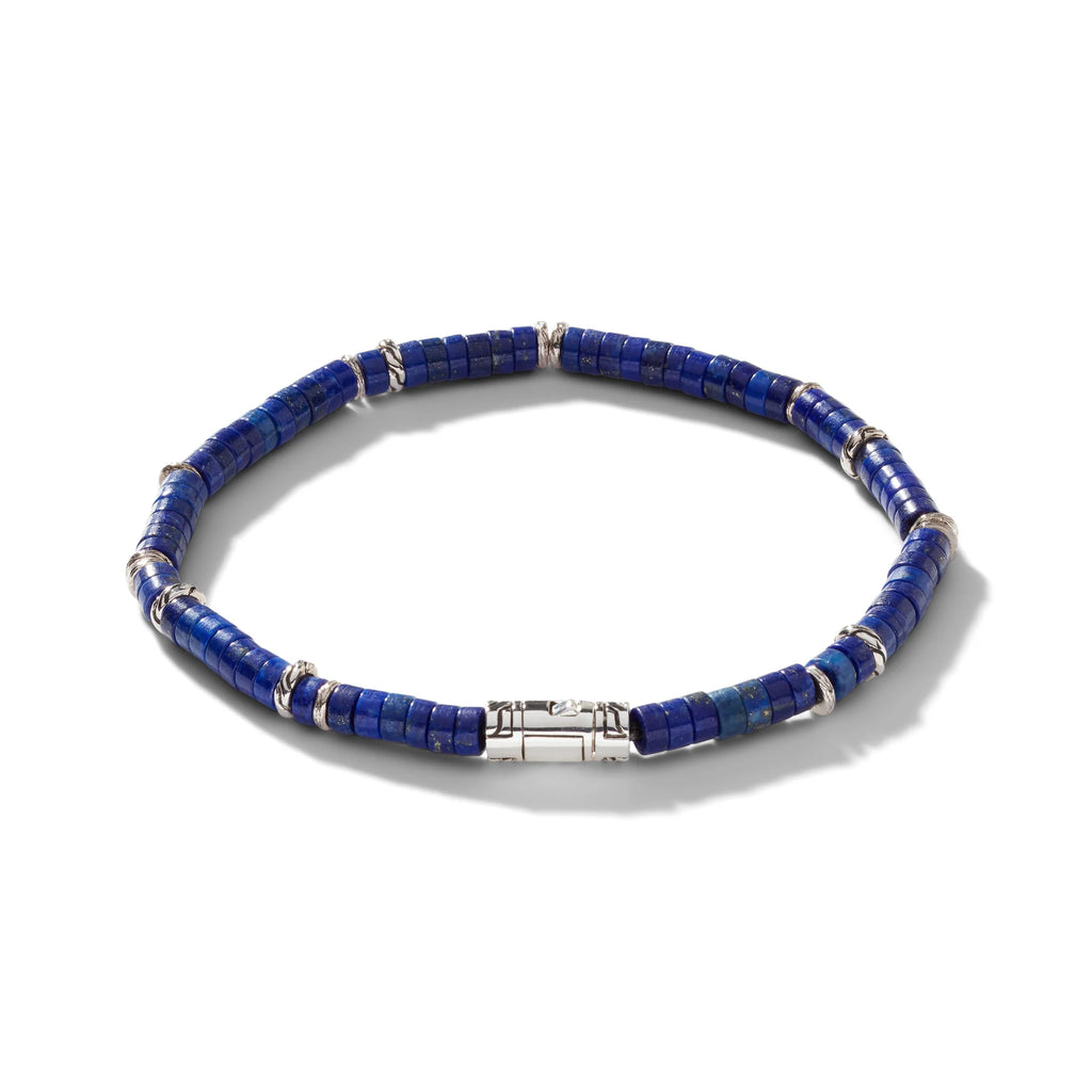 Heishi Bracelet, Sterling Silver, Hardstones, 4MM