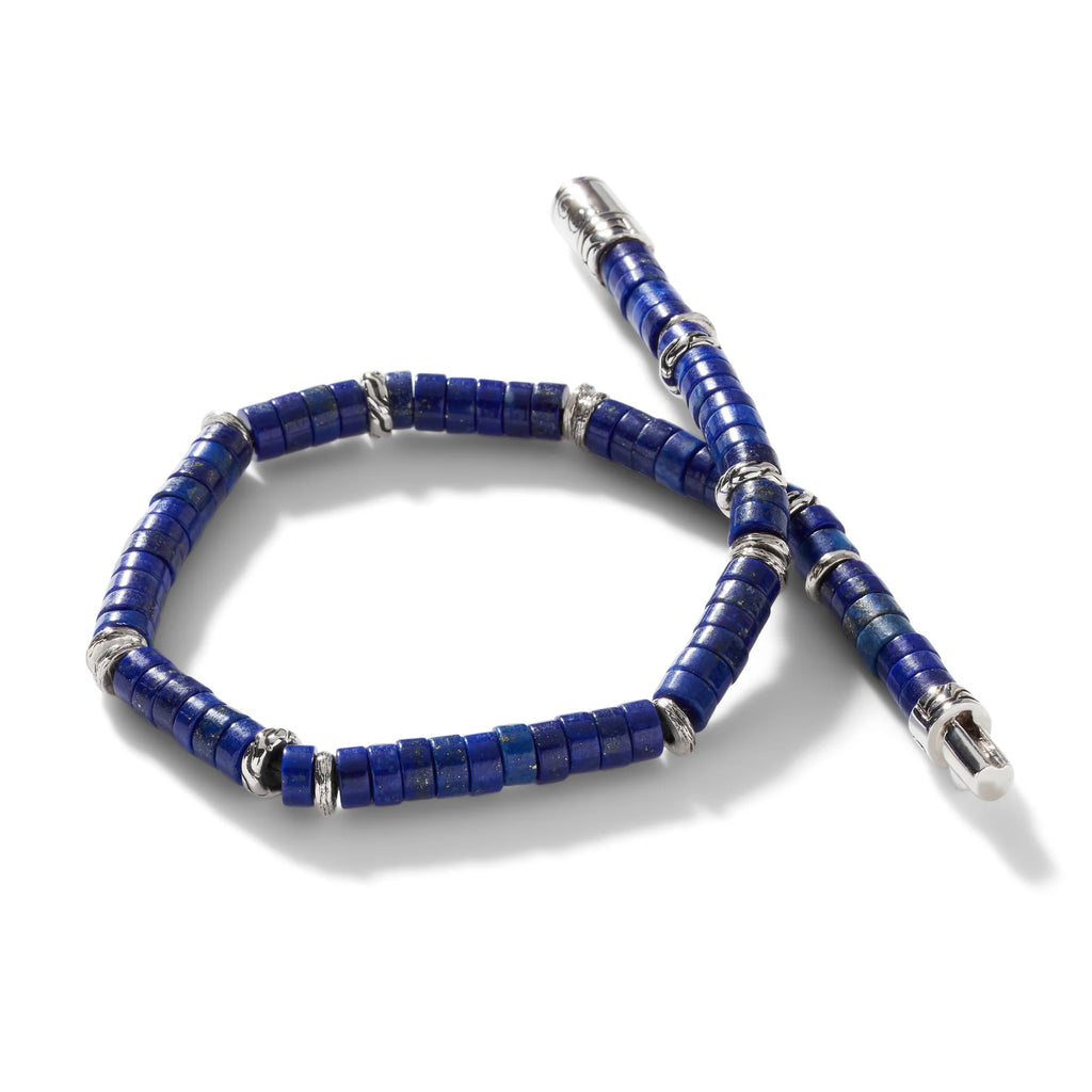 Heishi Bracelet, Sterling Silver, Hardstones, 4MM