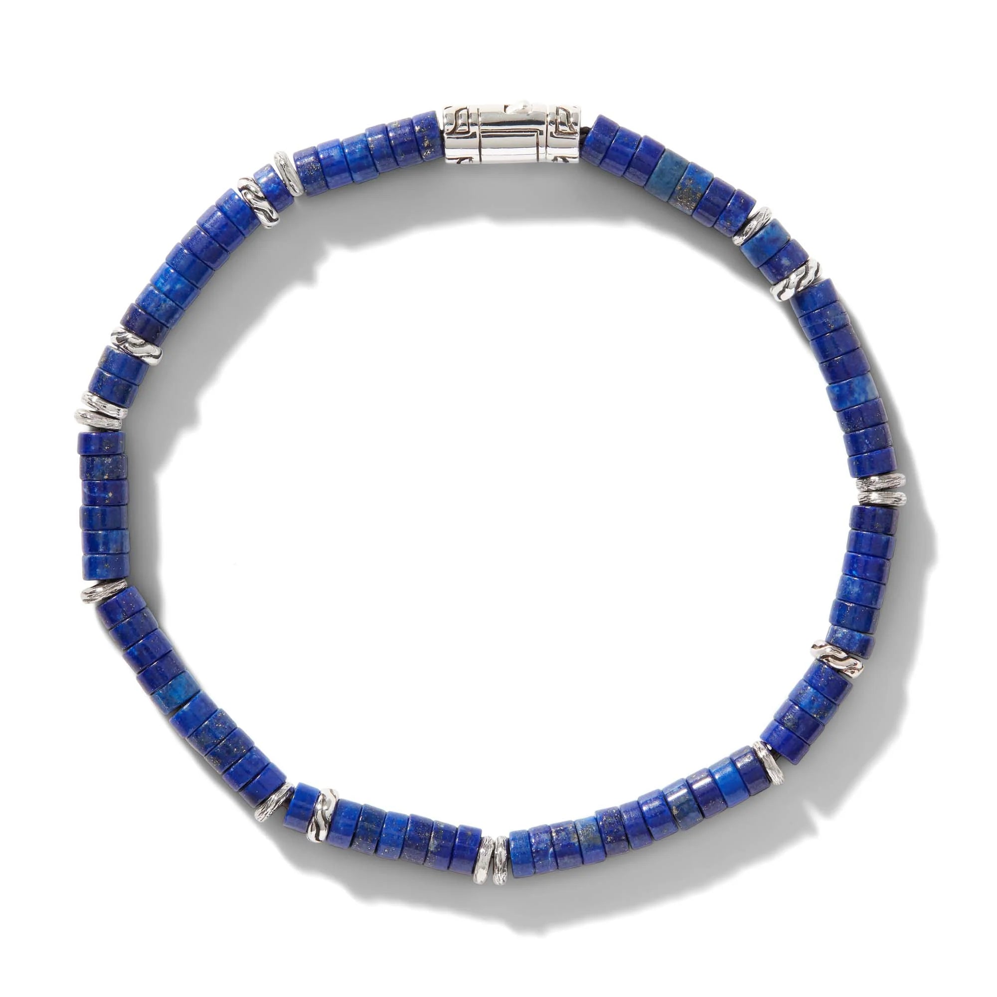 Heishi Bracelet, Sterling Silver, Hardstones, 4MM