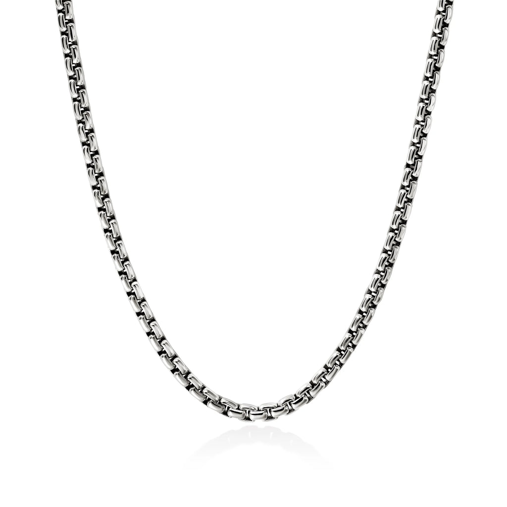 Box Chain Necklace, Sterling Silver, 6MM