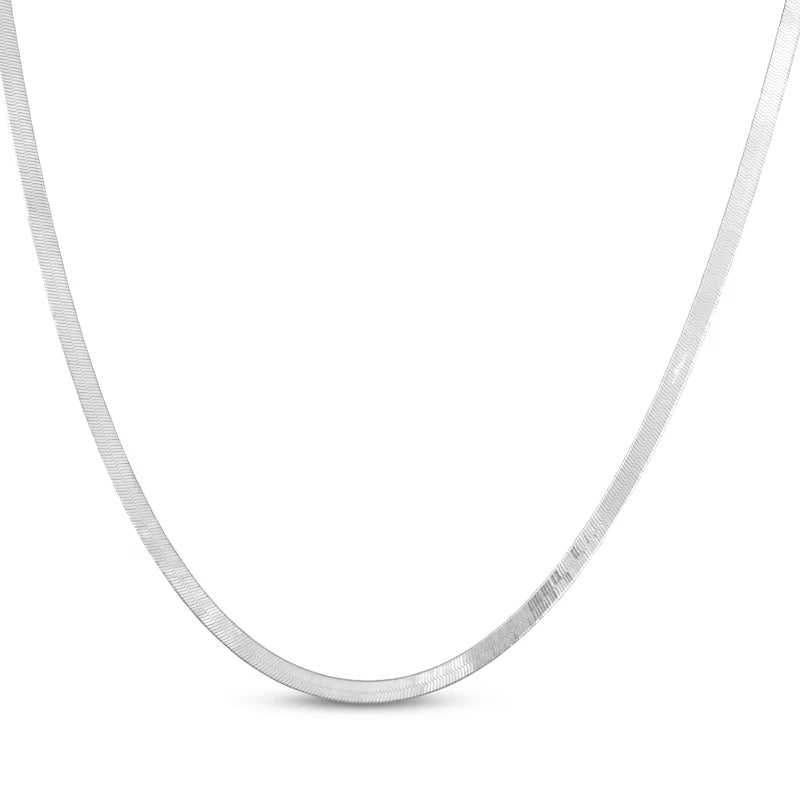 Herringbone Chain Necklace 3.5mm Solid Sterling Silver 18